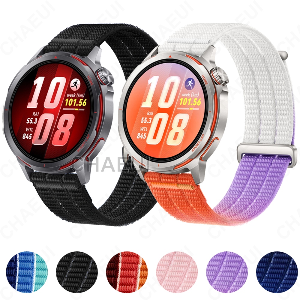 สายถักสร้อยข้อมือไนลอนอุปกรณ์เสริมสําหรับ Huawei Watch GT Runner 2 / GT4 GT5 GT6 Pro 46mm