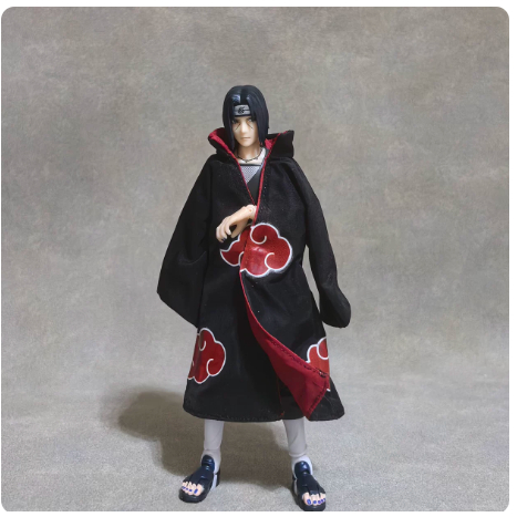 [เสื้อผ้าเท่านั้น] NANA SHF Naruto Uchiha Itachi 1/12 Akatsuki Robe Akatsuki Organization เสื้อผ้ารู