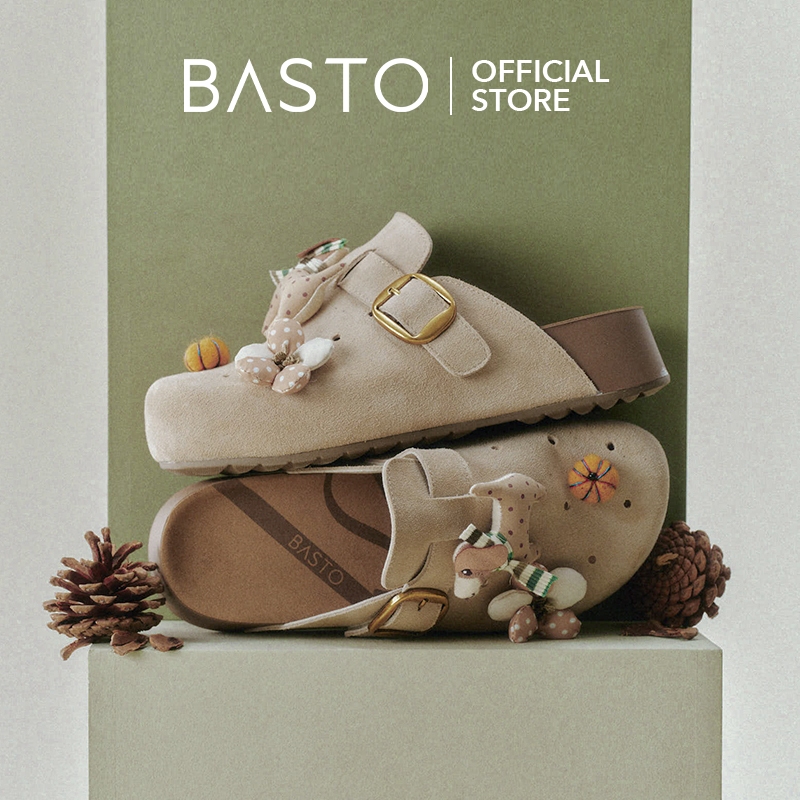 BASTO Women's Platform Sandals Slippers รองเท้าแตะ รองเท้าส้นตึก D3899