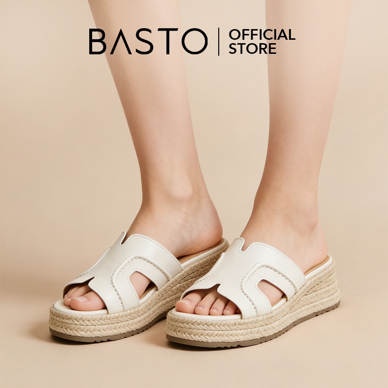 BASTO Women's Platform Sandals Slippers รองเท้าแตะ รองเท้าส้นตึก F2112