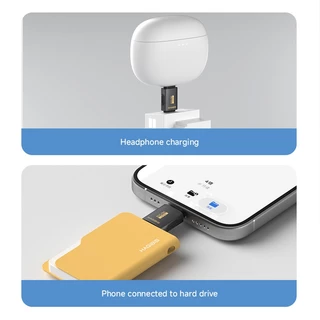 Hagibis อะแดปเตอร์ USB C USB A ถึง USB C ชายกับชาย Conventer ชาร์จสําหรับ iPhone17 Pro แล็ปท็อป SSD Power Bank หูฟัง