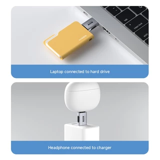 Hagibis อะแดปเตอร์ USB C USB A ถึง USB C ชายกับชาย Conventer ชาร์จสําหรับ iPhone17 Pro แล็ปท็อป SSD Power Bank หูฟัง