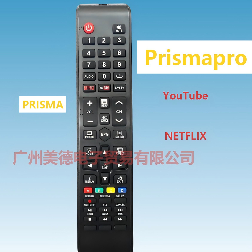 รีโมทใช้กับแบรนด์สมาร์ททีวี PRISMA, PRISMAPRO และ FLEDS มีปุ่มยูทูป รีโมท เน็ตฟลิกซ์