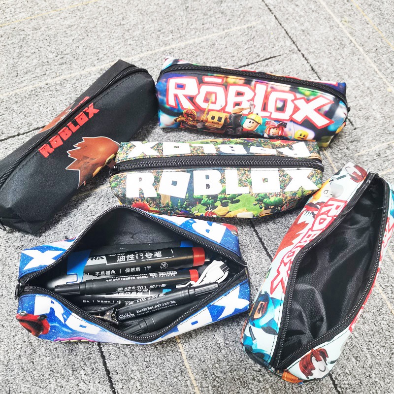 Roblox เกม 1ชิ้นผ้าใบกรณีดินสอขนาดใหญ่ความจุขนาดใหญ่กระเป๋าดินสอสําหรับวัยรุ่นเด็กสาวอุปกรณ์การเรียน