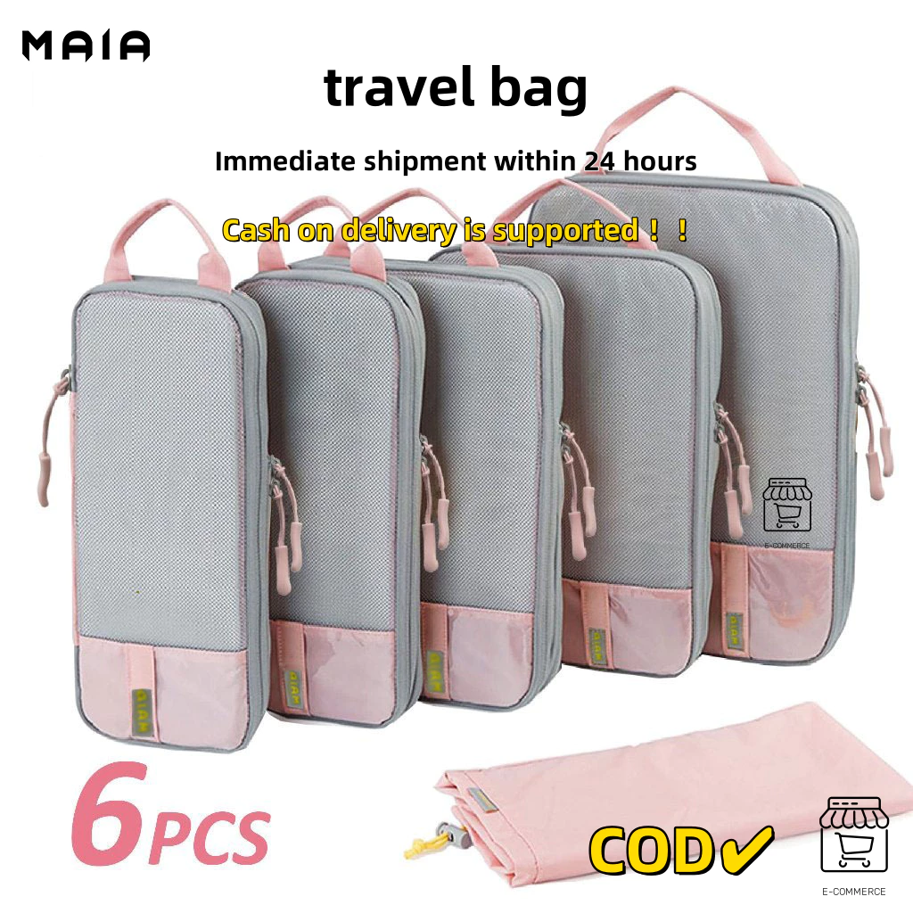 MAIA 6-Piece Luggage Organizer Set | Luggage Organizer Bags | Expandable Luggage Accessories