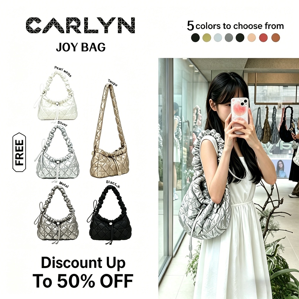 ((พร้อมส่ง) กระเป๋า Carlyn Joy ดีไซน์หรู สีสันหลากหลาย เหมาะสำหรับใช้งานทุกวัน)