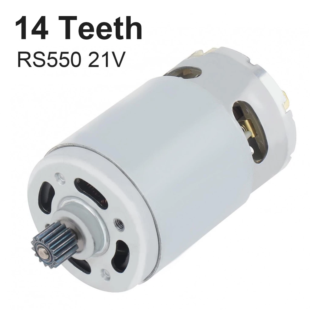 RS550 เลื่อยโซ่มอเตอร์ 21V 25000RPM เลื่อยไฟฟ้า Micro DC มอเตอร์สําหรับเลื่อยลูกสูบ/ชาร์จมือ/สว่านไฟฟ้าพร้อม 8.4 มม.14 ฟันเกียร์, RS550 Micro DC มอเตอร์