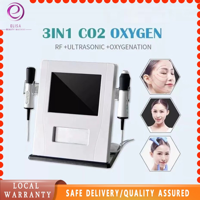 3 in 1 Co2 Oxygen Bubble Exfoliate เครื่องดูแลผิวหน้า Oxygen Facial Aqua Peel Machine氧泡机