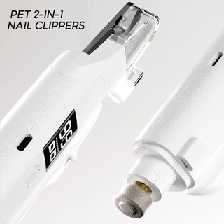 2 in 1 Pet Nail Clipper กรรไกรตัดเล็บสัตว์เลี้ยง พร้อมที่เล็มขนสัตว์เลี้ยง เครื่องขัดเกราะ เครื่องตัดเล็บ มาพร้อมไฟ LED