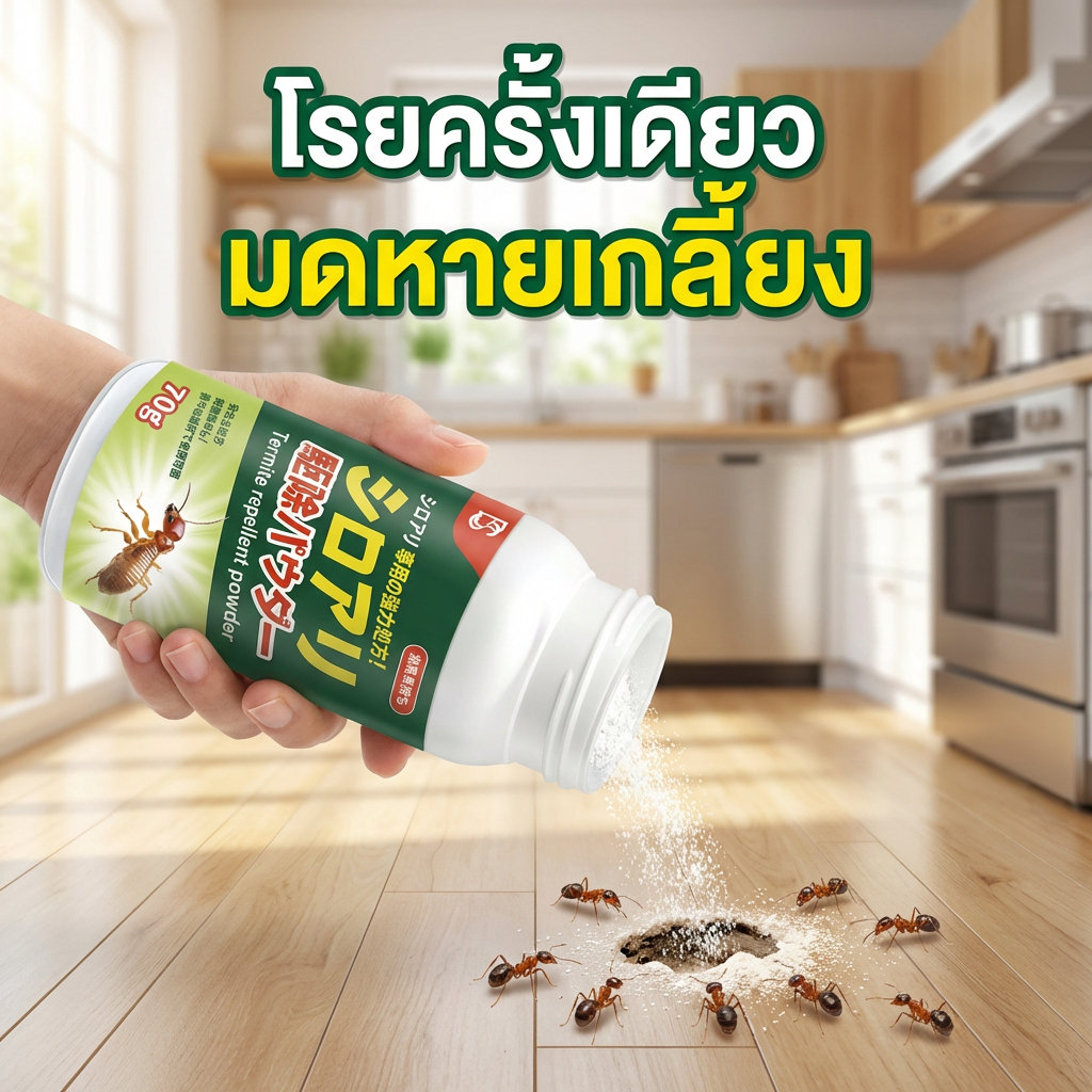 ผงกำจัดมด กำจัดมดเร็ว ป้องกันยาวนาน สูตรมีประสิทธิภาพ ปลอดภัย เป็นมิตรกับสิ่งแวดล้อม 70 กรัม