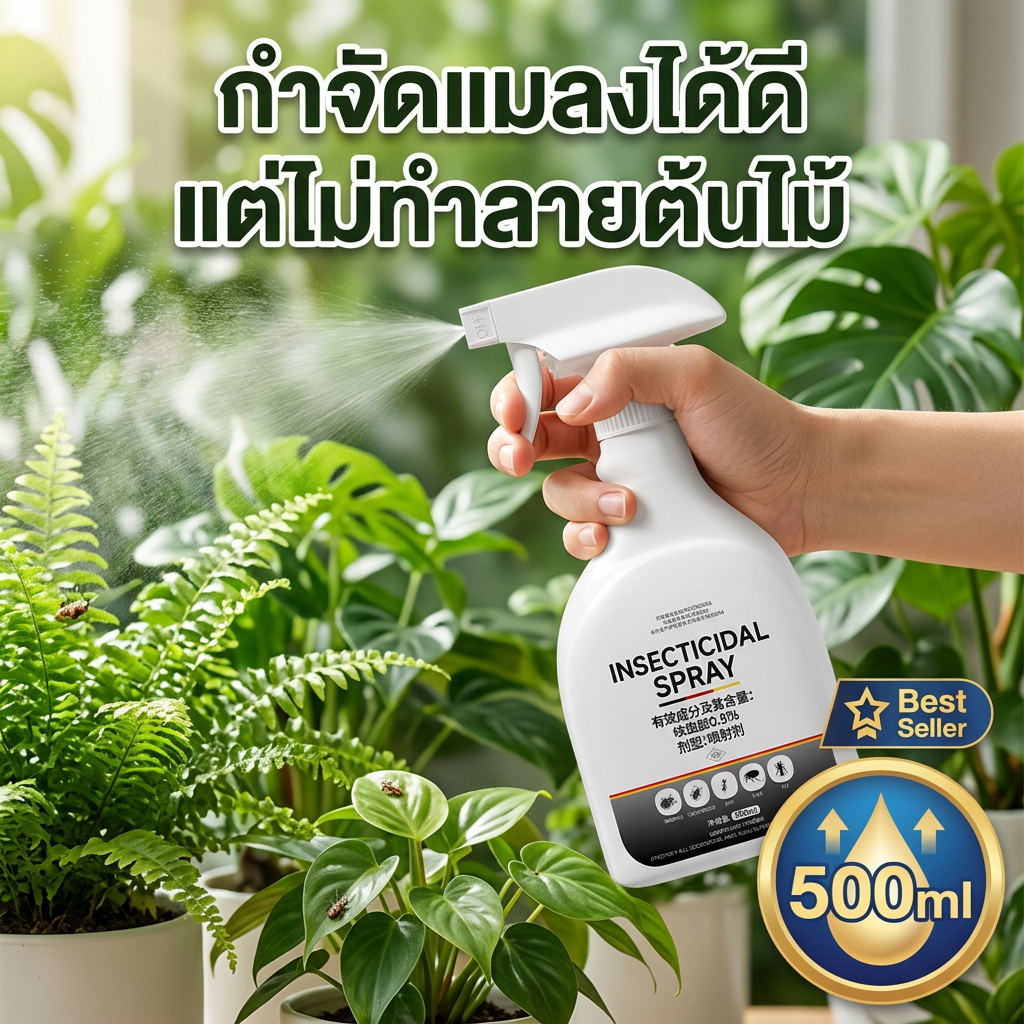 น้ำยาฆ่าแมลงสำหรับต้นไม้ 500ml – กำจัดเพลี้ย หนอน มด เหมาะกับผักและผลไม้ ไม่ทำร้ายต้นไม้