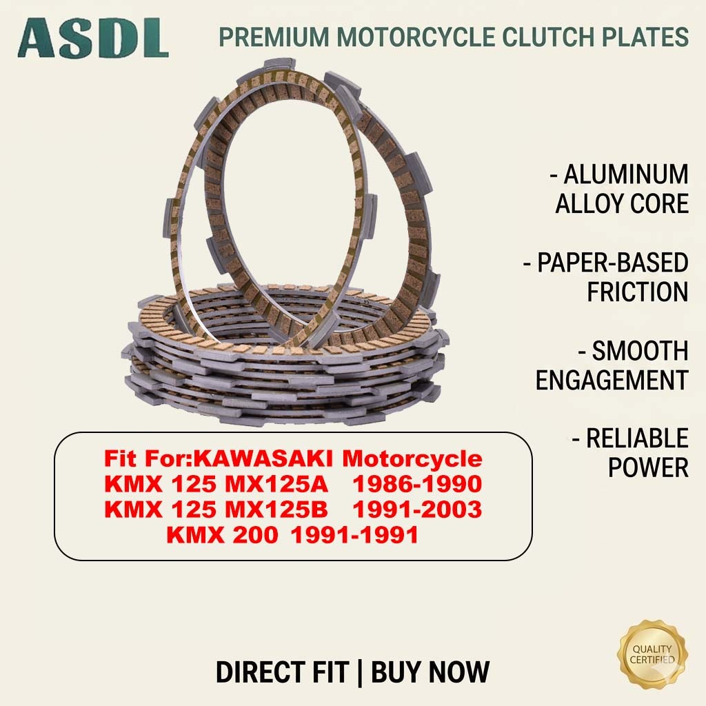 ASDL สําหรับ KAWASAKI KMX125 KMX200 ซับคลัตช์แรงเสียดทานแผ่นดิสก์ชุดอุปกรณ์เสริมรถจักรยานยนต์