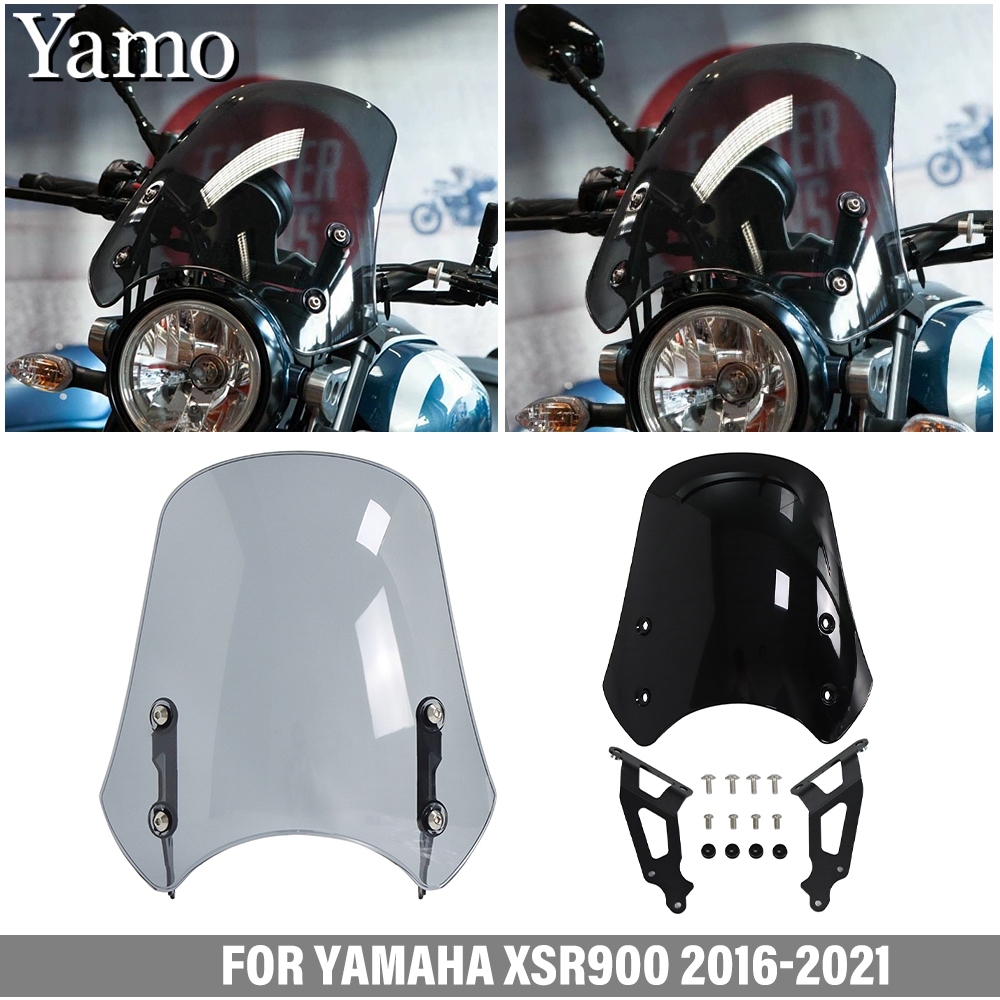 กระจกรถจักรยานยนต์กระจกสําหรับ Yamaha XSR 900 2016-2021 XSR900 อุปกรณ์เสริม Wind Deflectors Airflow 