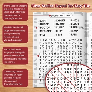 มาใหม่ในสต็อกหนังสือปริศนาค้นหาคําขนาดใหญ่,สมุดกิจกรรมพิมพ์ใหญ่300-คํา,เกมสมองง่ายและหนังสือผ่อนคลาย