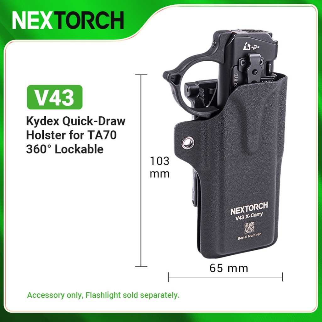 NEXTORCH V43 Kydex Flashight Quick- Draw Holster TA70 ACCESSOTY