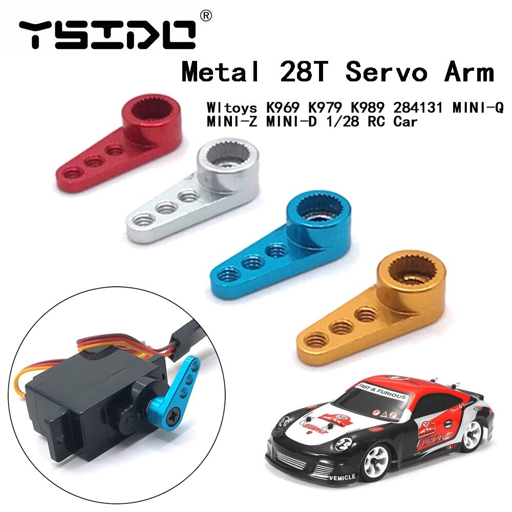 อะไหล่อัพเกรดมินิโลหะ 28T Servo Arm Servo Horn สําหรับ Wltoys K969 K979 K989 284131 MINI-Q MINI-Z MI