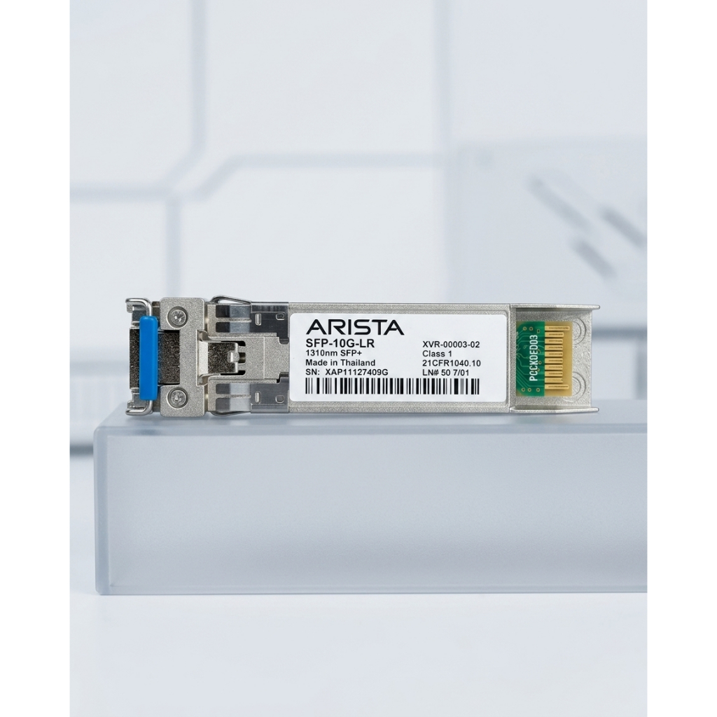 Arista SFP-10G-LR ใช้งานร่วมกับ10GBASE-LR SFP+ ตัวรับส่งสัญญาณแสง, 1310 nm, 10 km, LC ดูเพล็กซ์, ไฟเ