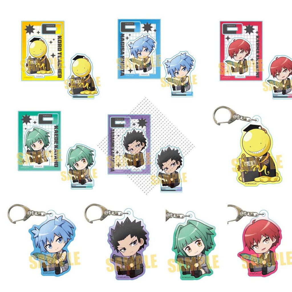 Assassination Classroom รูป Nagisa Shiota Karma Akabane Chibi อะคริลิคพวงกุญแจ Anime Merch