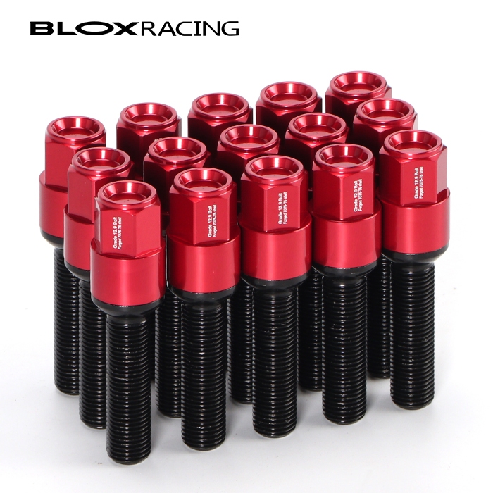 20 ชิ้นด้ายความยาว = 28-50 มม.ล้อปลอมแปลงสลักเกลียวถั่วสกรูชุดสําหรับ BMW E90/E60/E39/F10/F20/E46 Audi Vw M14x1.5 14x1.25 12x1.5