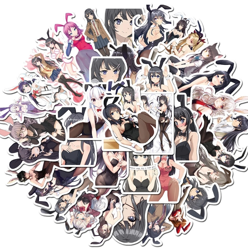 50 ชิ้น/เซ็ต Sakurajima Mai - Series 01 Anime Bunny Girl สติ๊กเกอร์ DIY แฟชั่น Doodle Decals สติ๊กเกอร์