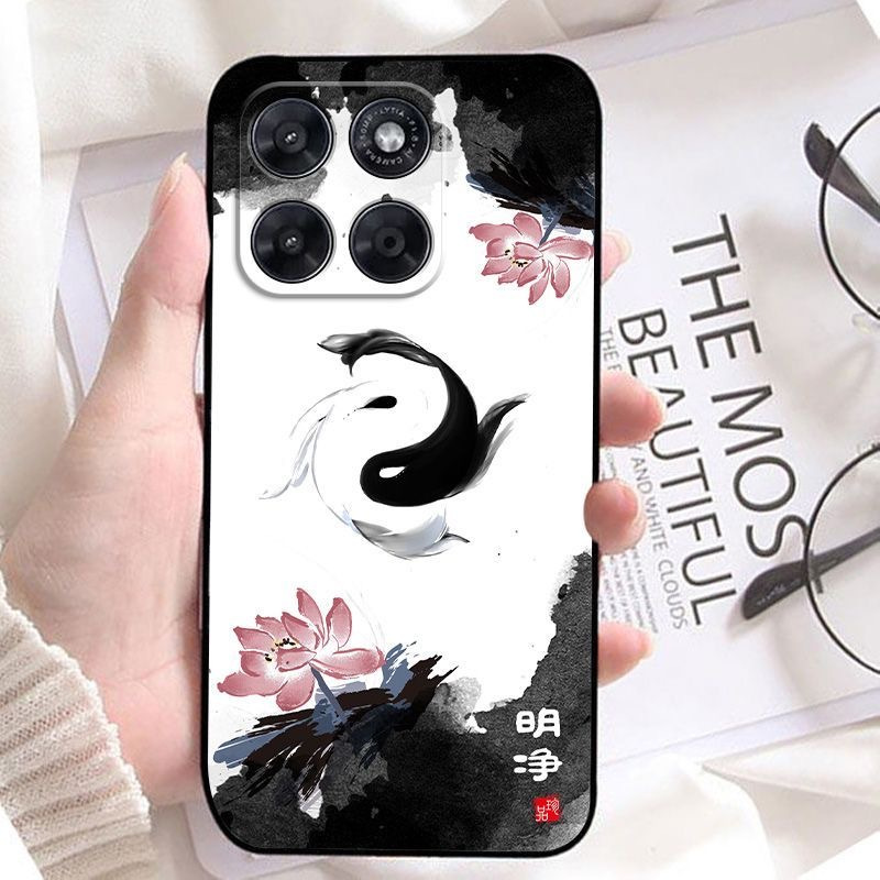 สําหรับ Moto G77 สีดํา Matte Soft TPU กันกระแทกสําหรับ Motorola G67 5G โทรศัพท์ Couqe Moto G77 5G Fu