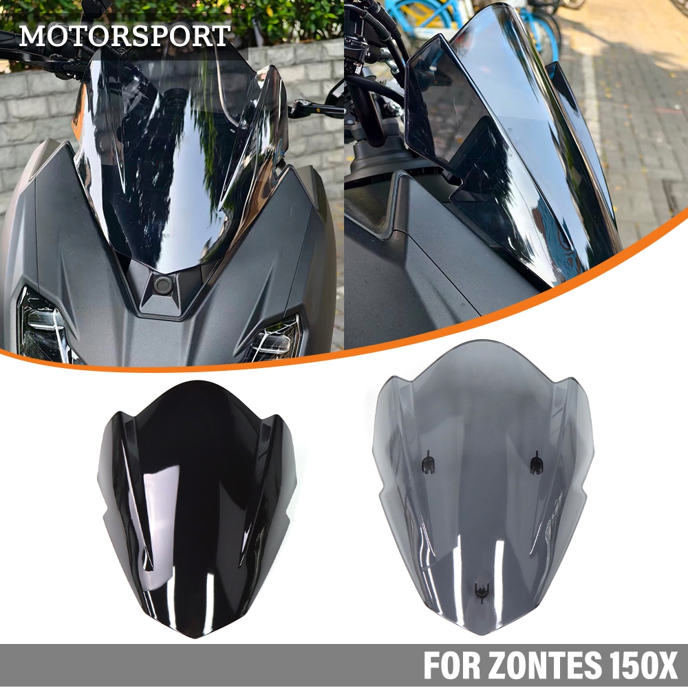 อุปกรณ์มอเตอร์ไซค์สําหรับ ZONTES 150X การปรับเปลี่ยนกระจกบังลมรถจักรยานยนต์กระจกหน้ารถที่แข่งขันได้ ตัวเบี่ยงกระจกบังลมหน้า