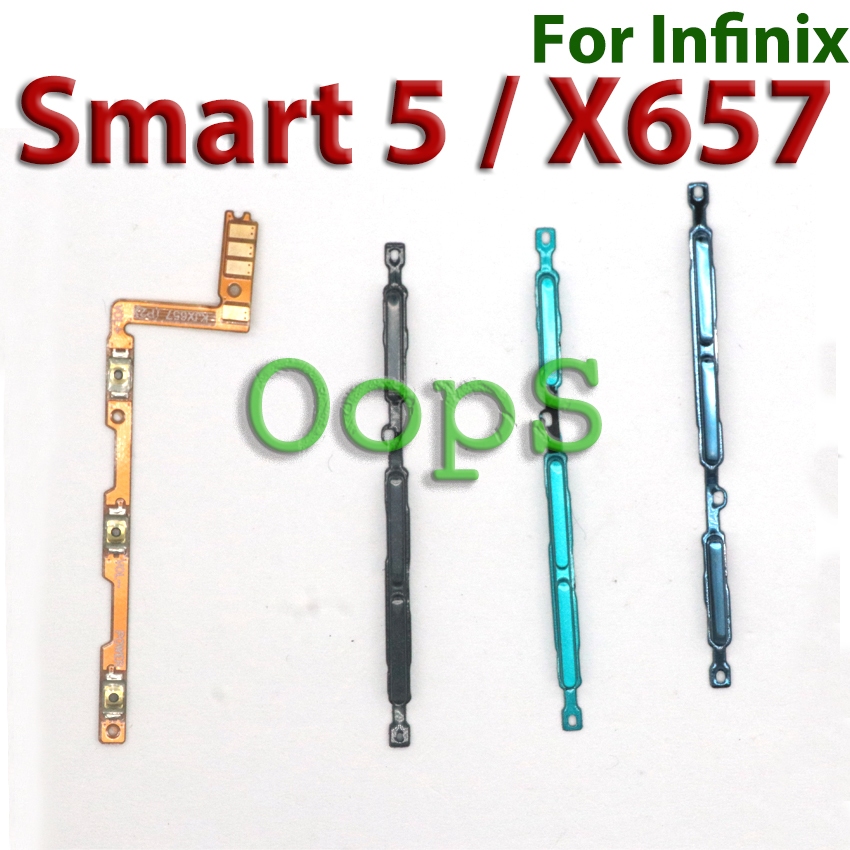 ปุ่มเปิดปิด Flex สําหรับ Infinix Smart 5 Power On Off Flex Volume Key Up Down Out ปุ่ม X657 / X657B Ribbon Flex Cable