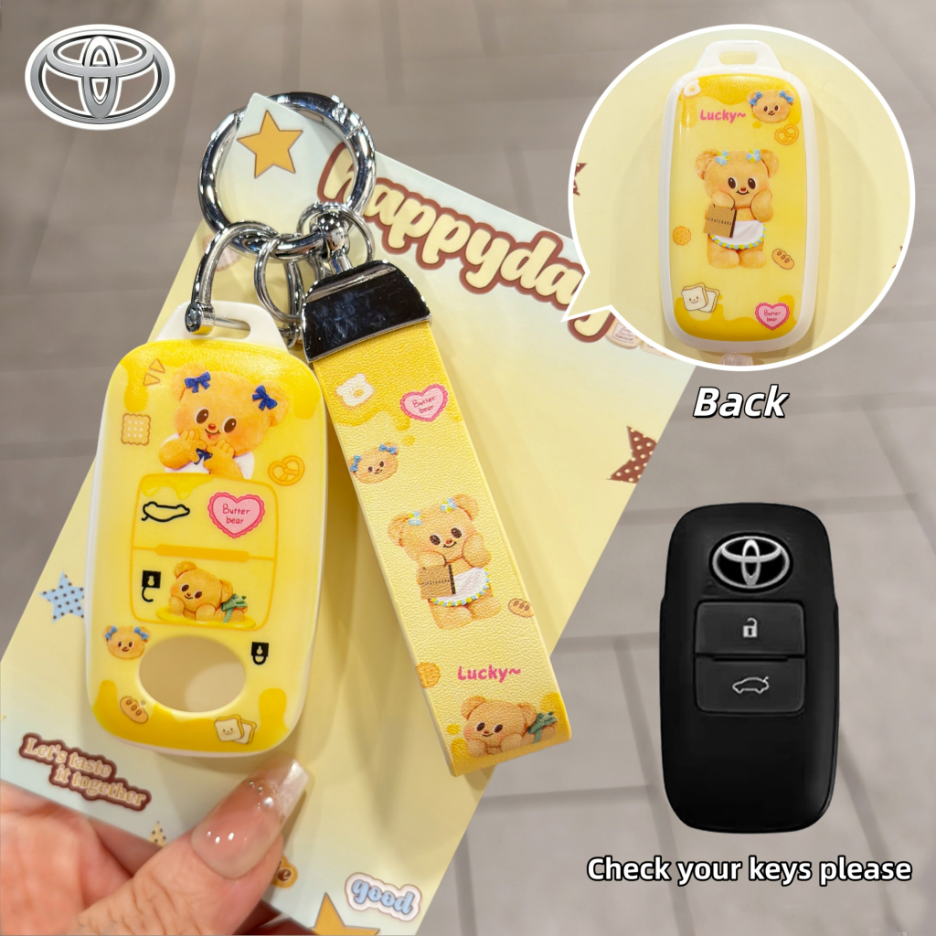 TPU สําหรับ Toyota Vios 2023 2026 ฝาครอบกุญแจรถ CasingCase TPU Sarung Kunci Kereta Vios 2024 อุปกรณ์เสริม