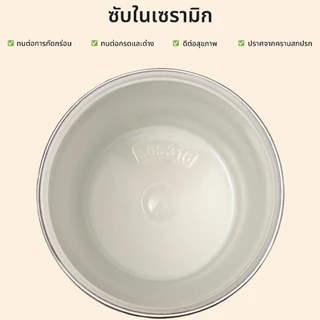 （10oz） แก้วกาแฟสแตนเลสซับเซรามิกพร้อมฝาปิดกระติกน้ําสูญญากาศ ถ้วยพกพาสะดวก
