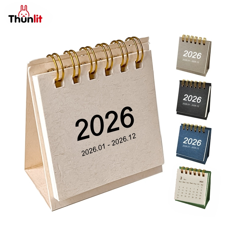 ทูนไลท์ มินิปฏิทิน2026สร้างสรรค์มินิมอลขนาดเล็กน่ารักโต๊ะปฏิทินตกแต่งตารางเวลาวางแผนโรงเรียนสํานักงานเครื่องเขียน
