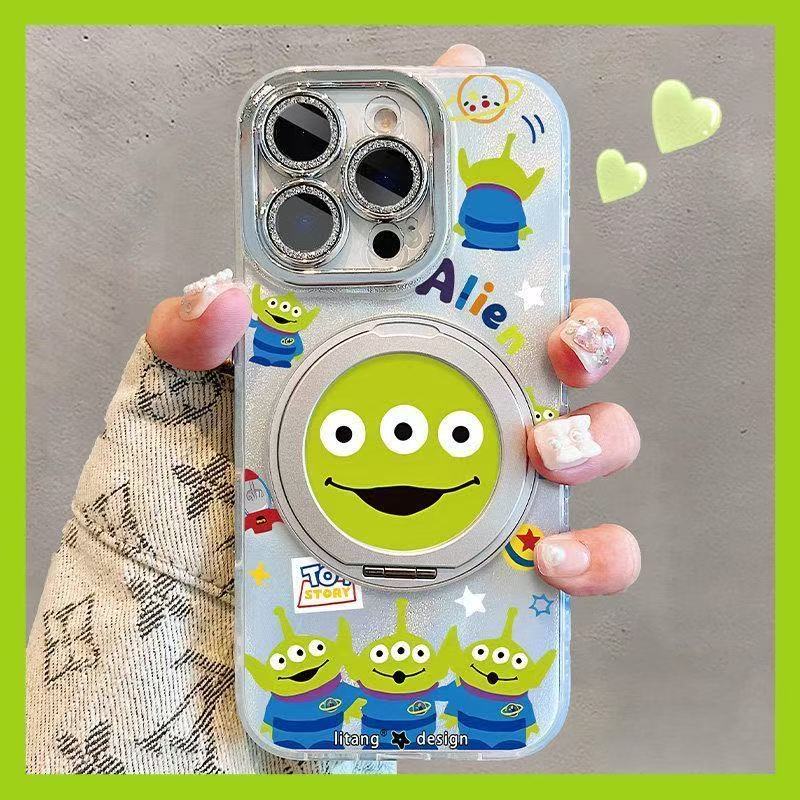 คนต่างด้าวตํารวจน่ารักสามตาเด็กเหมาะสําหรับ แอปเปิล 17 เคสโทรศัพท์ ไอโฟน16 รวมทุกอย่าง 15/14/13 วงเล็บแม่เหล็ก 12