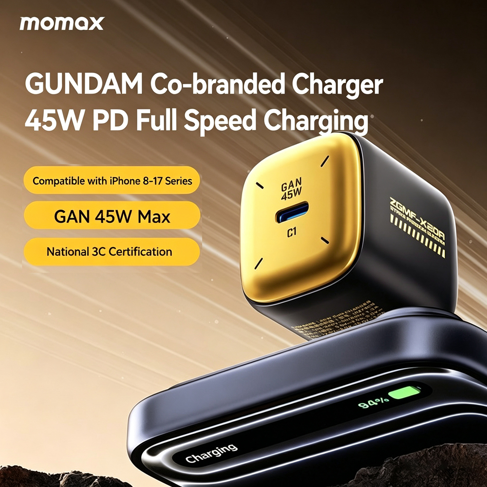 Momax Strike Freedom Gundam Co-branded 45W GaN Charger PD Fast Charging