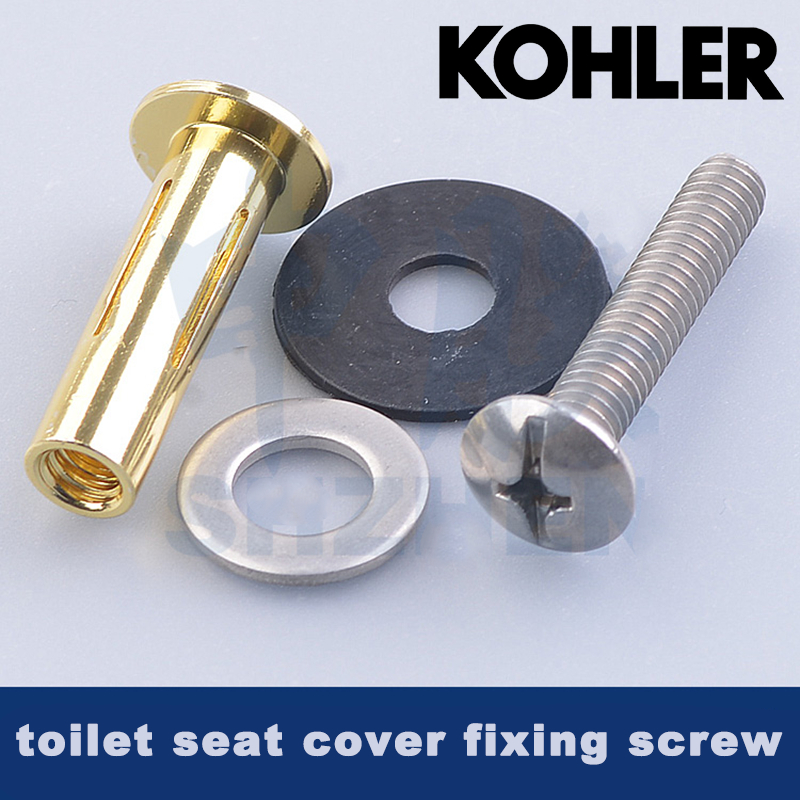 [1 ชิ้น] สกรูยึดฝารองนั่งชักโครก Kohler SAN RAPHAEL, ฝาชักโครกเดิมติดตั้งขายึดสลักเกลียวขยายคงที่