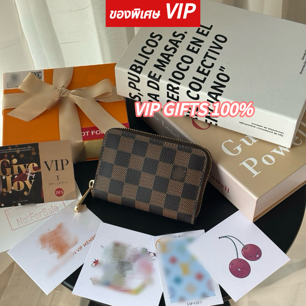 [ของขวัญ VIP] กระเป๋าสตางค์ขนาดเล็กมีซิป  ขนาด: 12x8.5 ซม.  พร้อมชุดกล่องของขวัญ / ป้ายใน "Not for S