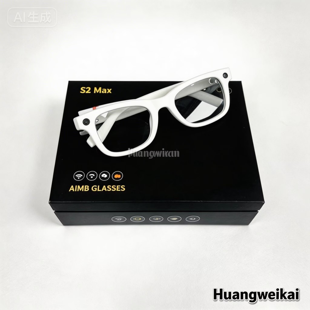 TOP ล่าสุด 2026 s2 max Wi-Fi สมาร์ท Al กล้องแว่นตาบลูทูธแว่นตา HD Call Voice Assistant Anti Blue-Lig