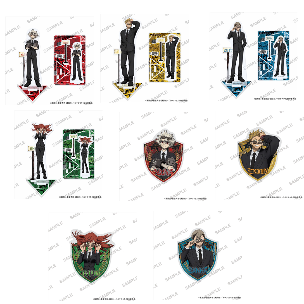 GACHIAKUTA Rudo Enji Black Suit Chibi อะคริลิคพวงกุญแจ Anime Merch