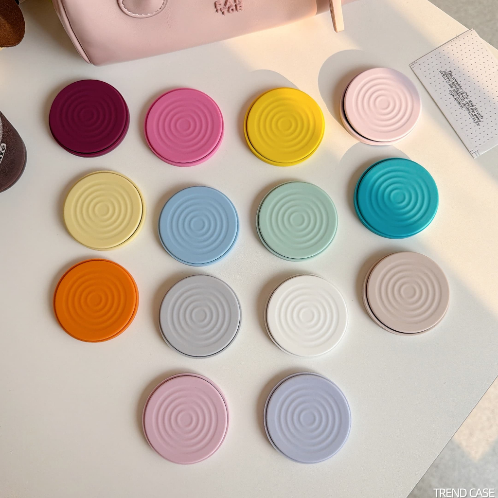 3D Ripple รูปแบบซิลิโคนผู้ถือแม่เหล็ก Grip Tok Griptok โทรศัพท์ Stand Holder สนับสนุนสําหรับ iPhone Smart Tok