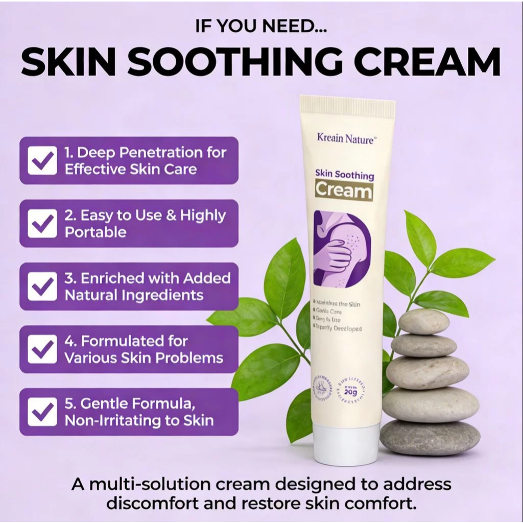 Kreain Nature เจลดูแลผิว สำหรับปัญหาผิวหนังและอาการระคายเคือง รักษาผื่นแดง-คันผิว-ภูมิแพ้เร่งด่วน Skin Soothing Cream 20g ราคาถูก Shopee Lazada