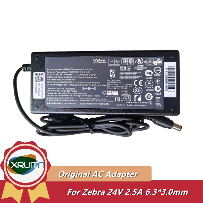 Original 24V 2.5A AC DC Power Adapter FSP060-RPBC FSP060-RPAC 60W สําหรับ Zebra GK420 GK420D GK420T 