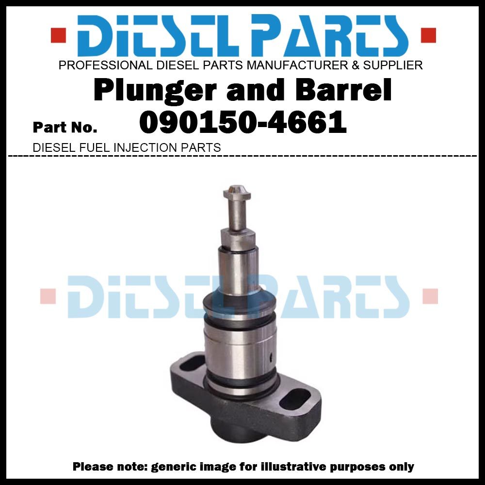 Pluer 4661 Plunger และประกอบถัง 090150-4661 สําหรับ Hino H06C H06CT / Komatsu PC300-5 SA6D108E 6D125