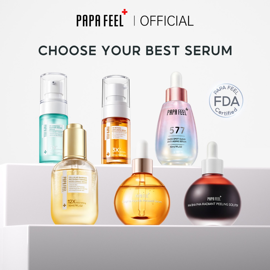 PAPA FEEL Brightening Anti Aging Repair Serum 3X Retinol | 5X เซราไมด์ | 12X CBR577 Dark Spot Serum 
