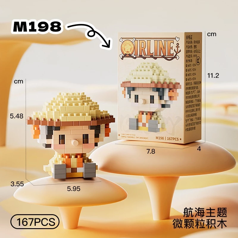 Nlnm การ์ตูน Micro Building Blocks m195-m214 ธีมโจรสลัด thumbnail 8