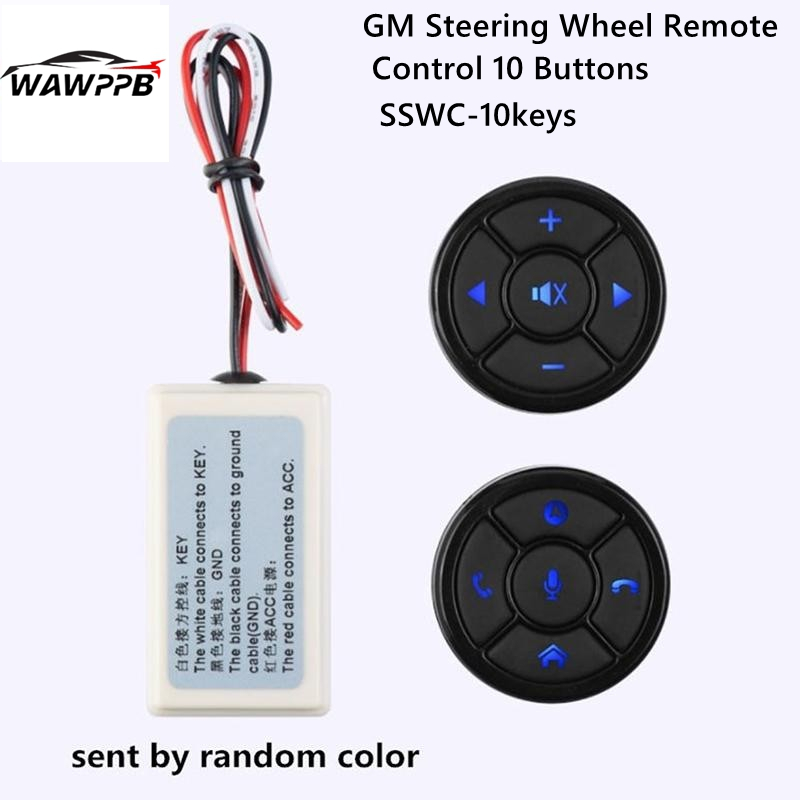 BHome Universal Car Steering Wheel Remote Control 10 Keys Wireless Music DVD GPS Navigation Radio Remote Control Buttons TH