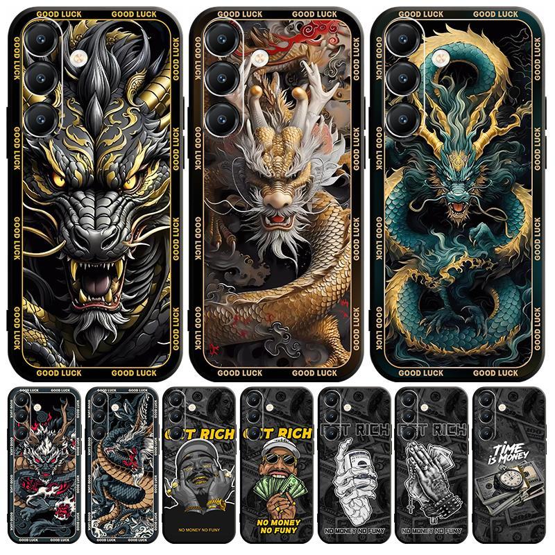 เคสสําหรับ Samsung A57 5G SM-A576B ปกอ่อนมุมขวามังกร