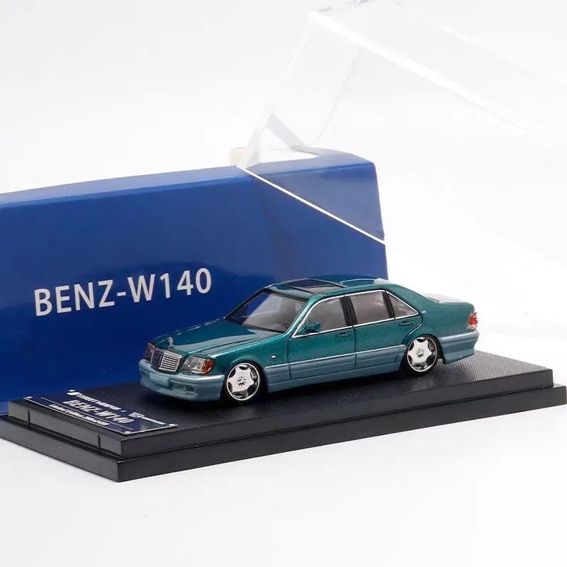 อาวุธถนน SW 1: 64 Mercedes-Benz W140 S600 จําลองรถรุ่นเครื่องประดับ