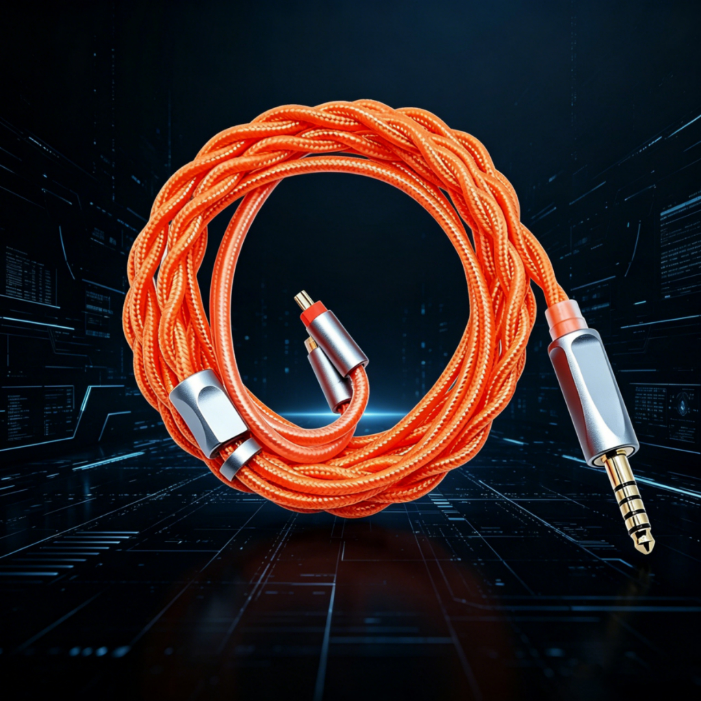 FENGRU Caiyu 2 Strand 6N OCC คริสตัลเดี่ยวทองแดง HiFi หูฟังอัพเกรดสาย MMCX/QDC/2Pin/KZ C Pin/IE900 สายสําหรับ Chu II Timeless Zero N5005 IE900 IE300 Castor Pro ราศีมีน Kuntun