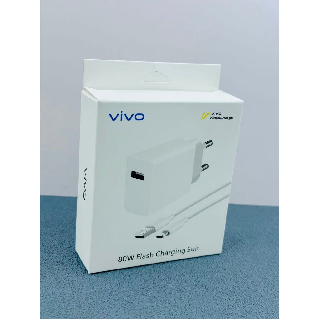 VIVO 80W FlashCharge EU ปลั๊ก Super Fast ชาร์จอะแดปเตอร์ USB C สําหรับ Vivo X80 X90 X100 V30 V50 V70
