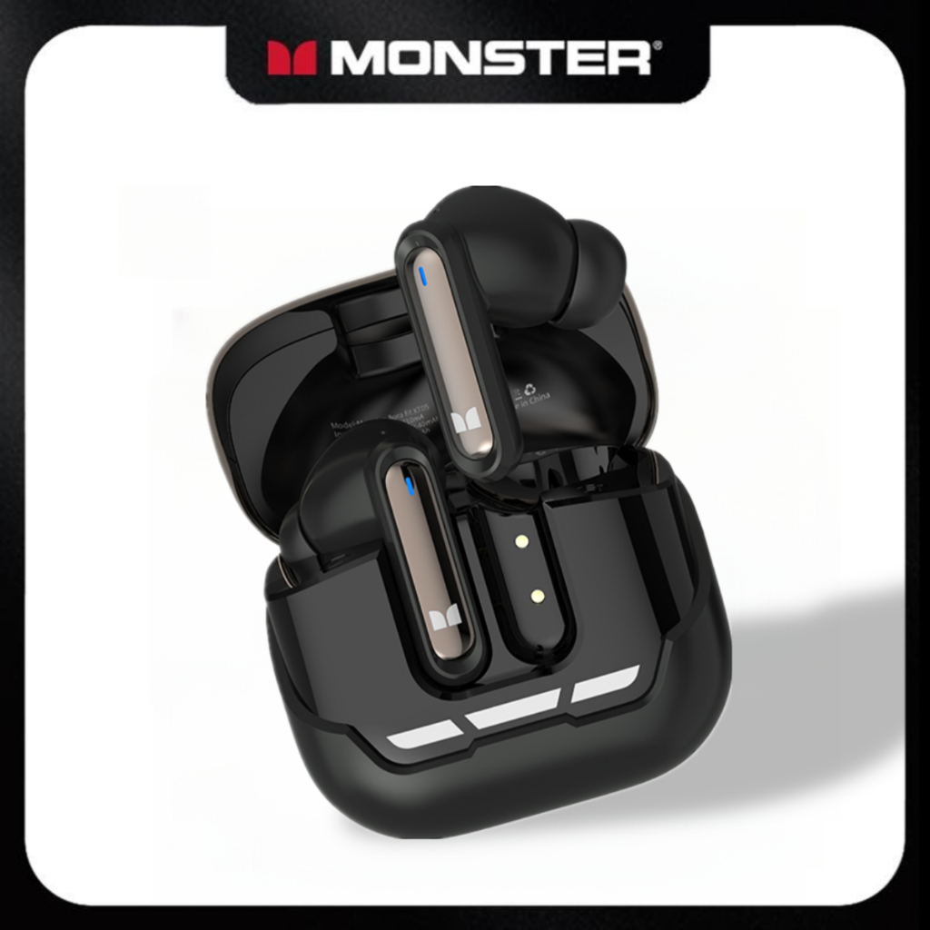Monster ชุดหูฟังไร้สาย XT05 Bluetooth 5.4 คุณภาพเบส IPX5 ไมโครโฟนในตัวเสียงที่ชัดเจน