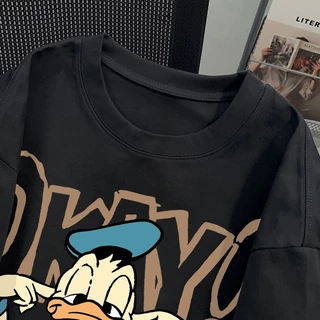 【จัดส่งตลอด 24 ชั่วโมง】🔥NASA ชุดหน้าร้อน แขนสั้น ลวดลายเป็ด เสื้อ ยูนิเซ็กส์ สบาย ๆ แมทช์ง่าย🦆 คอกลม เสื่อยืด YG43