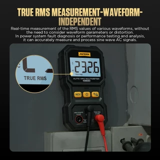 AUTOOL DM202 มัลติมิเตอร์ดิจิตอลอัจฉริยะ ขนาดพกพา 4000 Counts True RMS วัดไฟ AC/DC ตรวจจับไฟแบบไม่สัมผัส (NCV) ออโต้เรนจ์ วัดโวลต์ ความต้านทาน เช็คสายไฟ ต่อเนื่อง